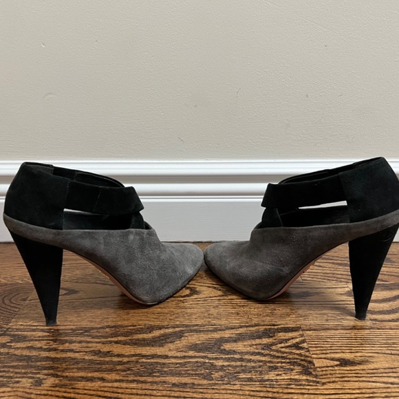 Prada Gray and Back Suede Booties - Picture 2 of 5